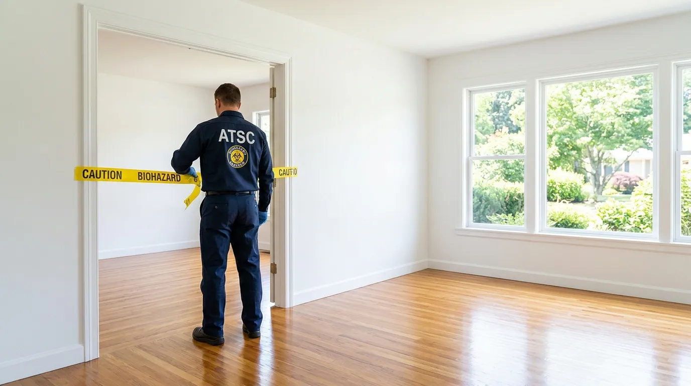 Certified biohazard cleanup crew performing Decomposition Cleanup in Antioch